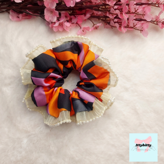 Midnight Amber scrunchie- Medium size