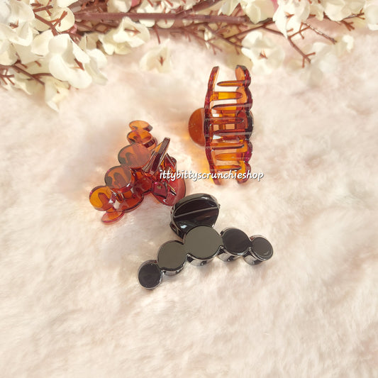 Korean Comfort-Grip Claw Clips β 4CM Mini Clawclip Set (Black & Brown)