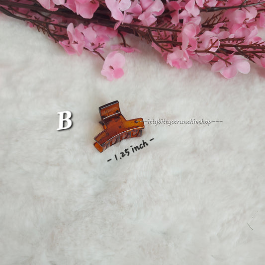 Korean Comfort-Grip Claw Clips β 2.5CM Mini Clawclip Set (Black & Brown)