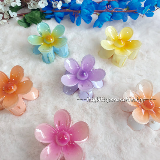 FLOWER HAIRCLAWS - 7.5cms