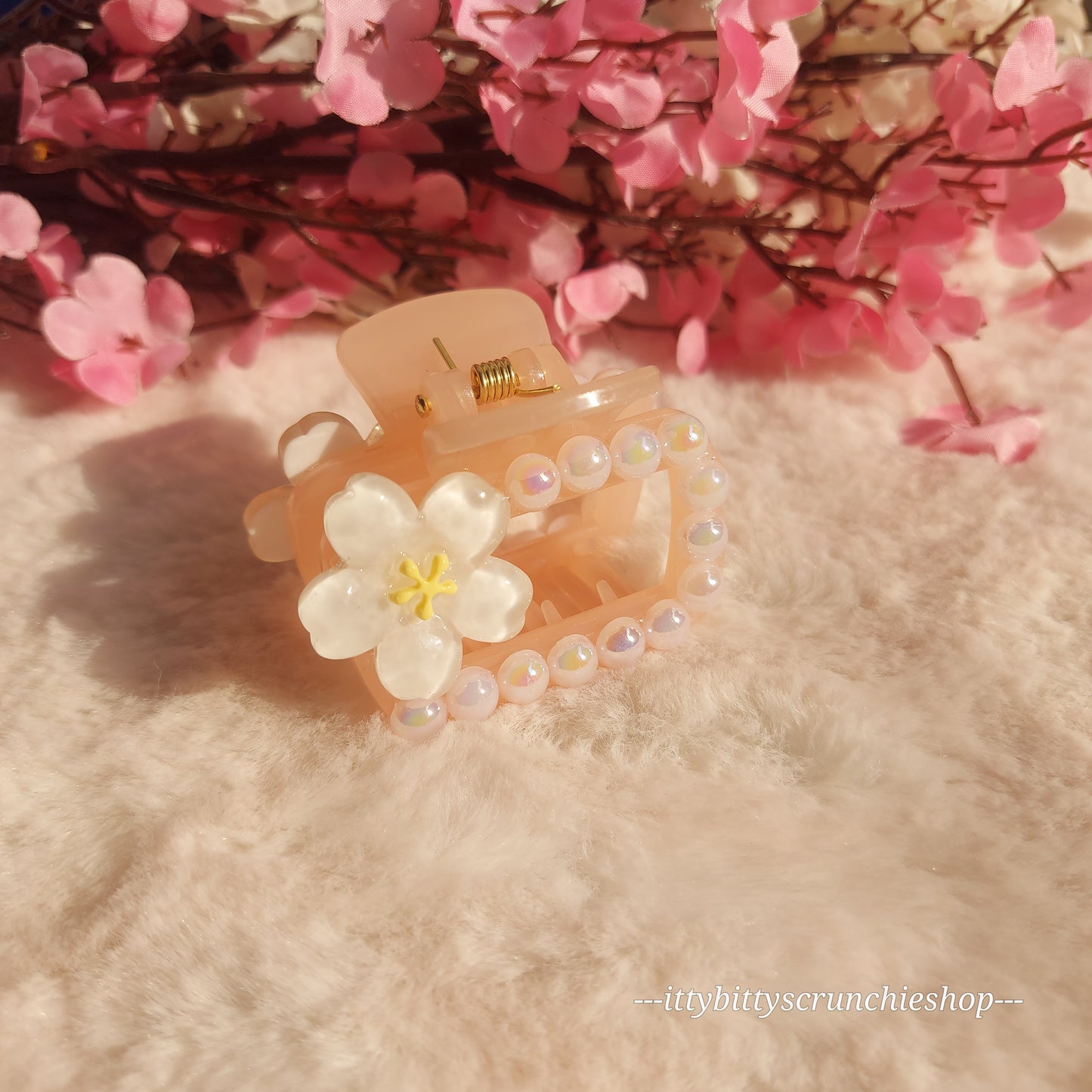 Style & Secure Set - Combo of Handmade Scrunchies, Claw and Handmade Hairbow