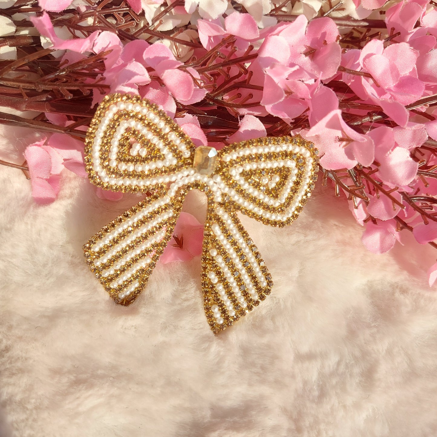 Zoey Gold - Beaded jewel Hairbow