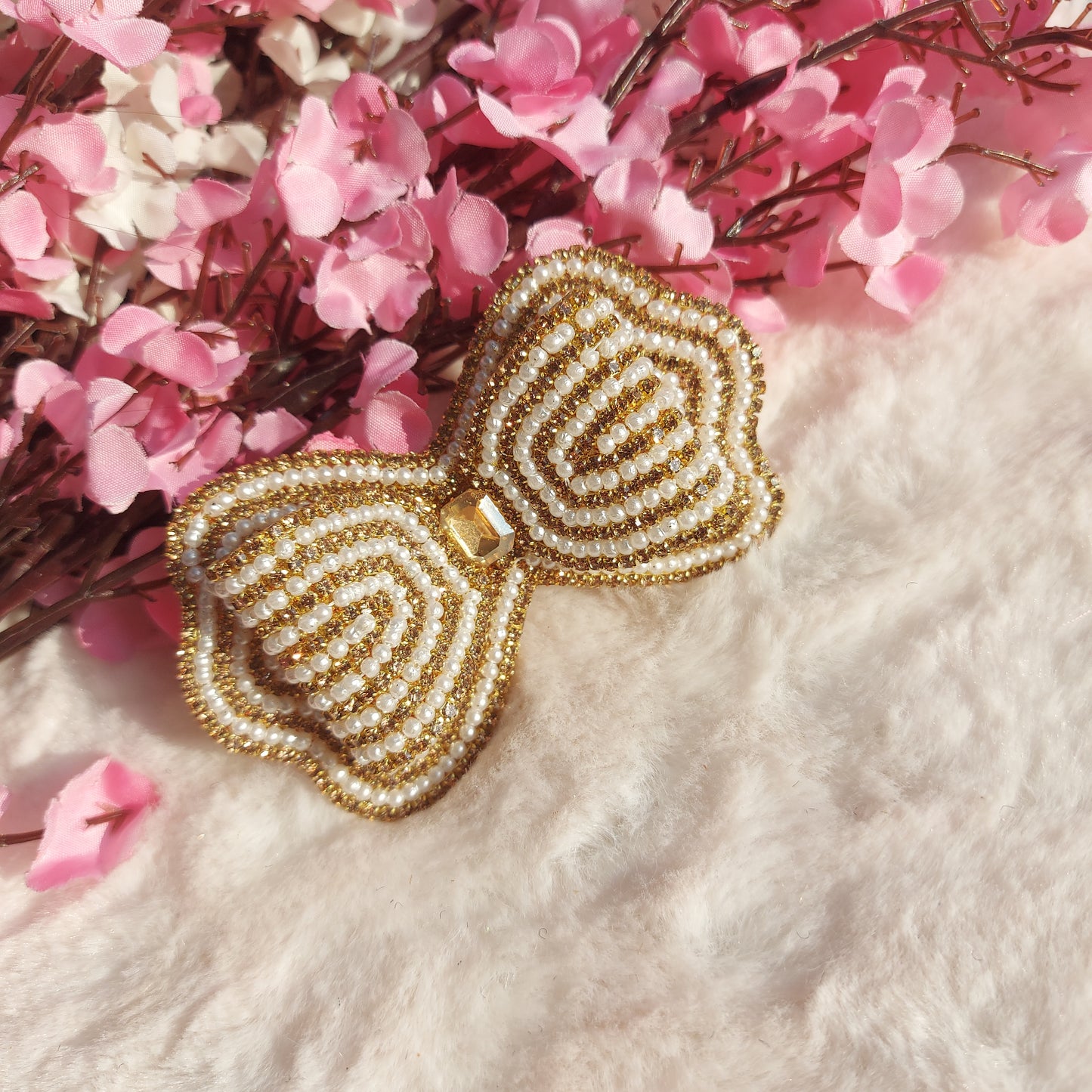 LYLA GOLD- BEJEWELED HAIRBOW