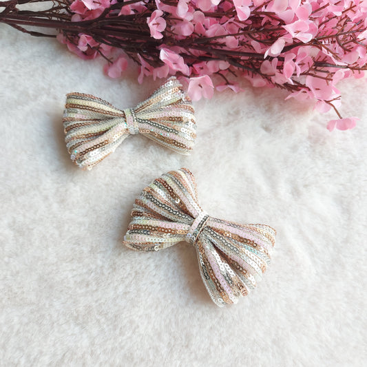 Sparkle Pop- Sequin Fabric Hair Bow | Sparkly Party Hair Bow with Alligator Clip (3.5 Inch) |