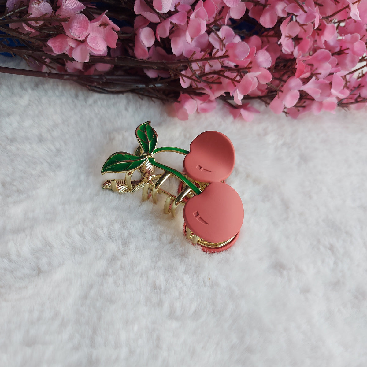 Cherry-Shaped Metal Claw Clip- 6.5CM