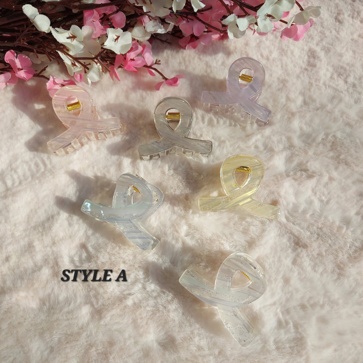 BOFEINI Glossy Sparkle Hair Clawclip – 4.5CM | Mini Strong Grip Clip with Shimmer Finish