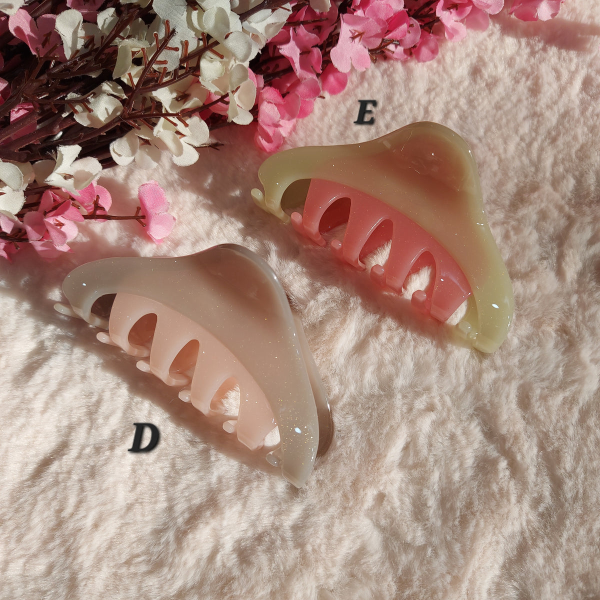 Bofeini 9CM Dual-Shade shimmer Scorpion Hair Claw Clip | Large Strong Hold Claw for Thick & Long Hair