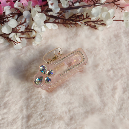 Elegant Crystal Studded Mini Hair Claw (5CM)