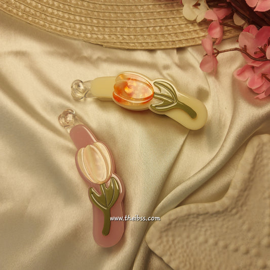BOFEINI LOTUS BANANA HAIRCLIP for Women – 7CM APPROX | Strong Grip Long Hair Clip | Daily & Party Wear