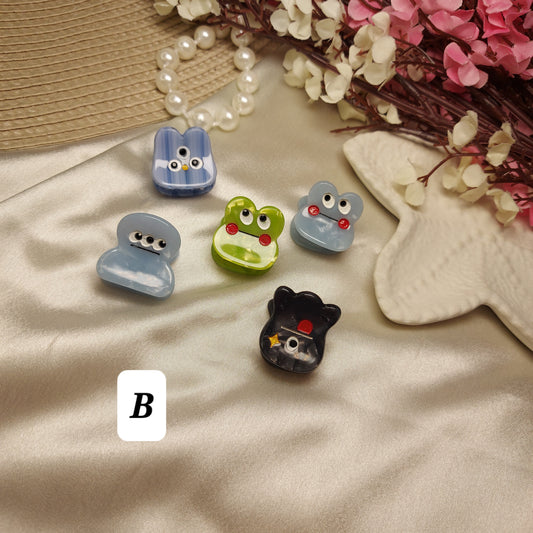 BOFEINI Peek-a-Boo Mini Claw Clip | Premium Cute Character Hair Claw (2 CM)