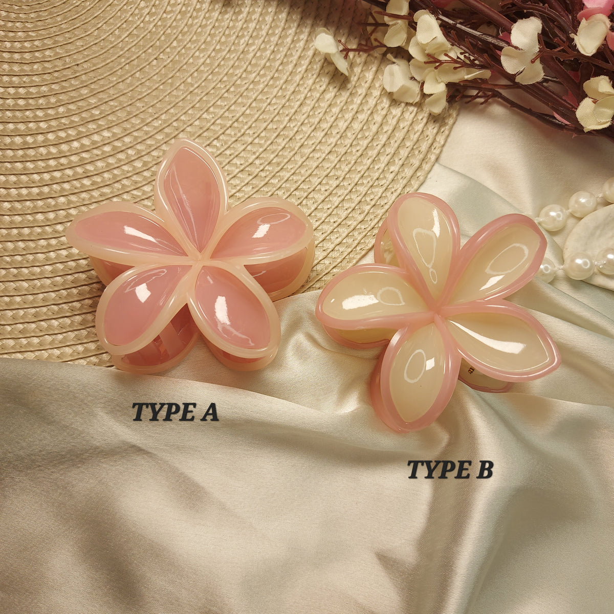 Most loved flower hairclaw (Glossy) XL - 8 CM