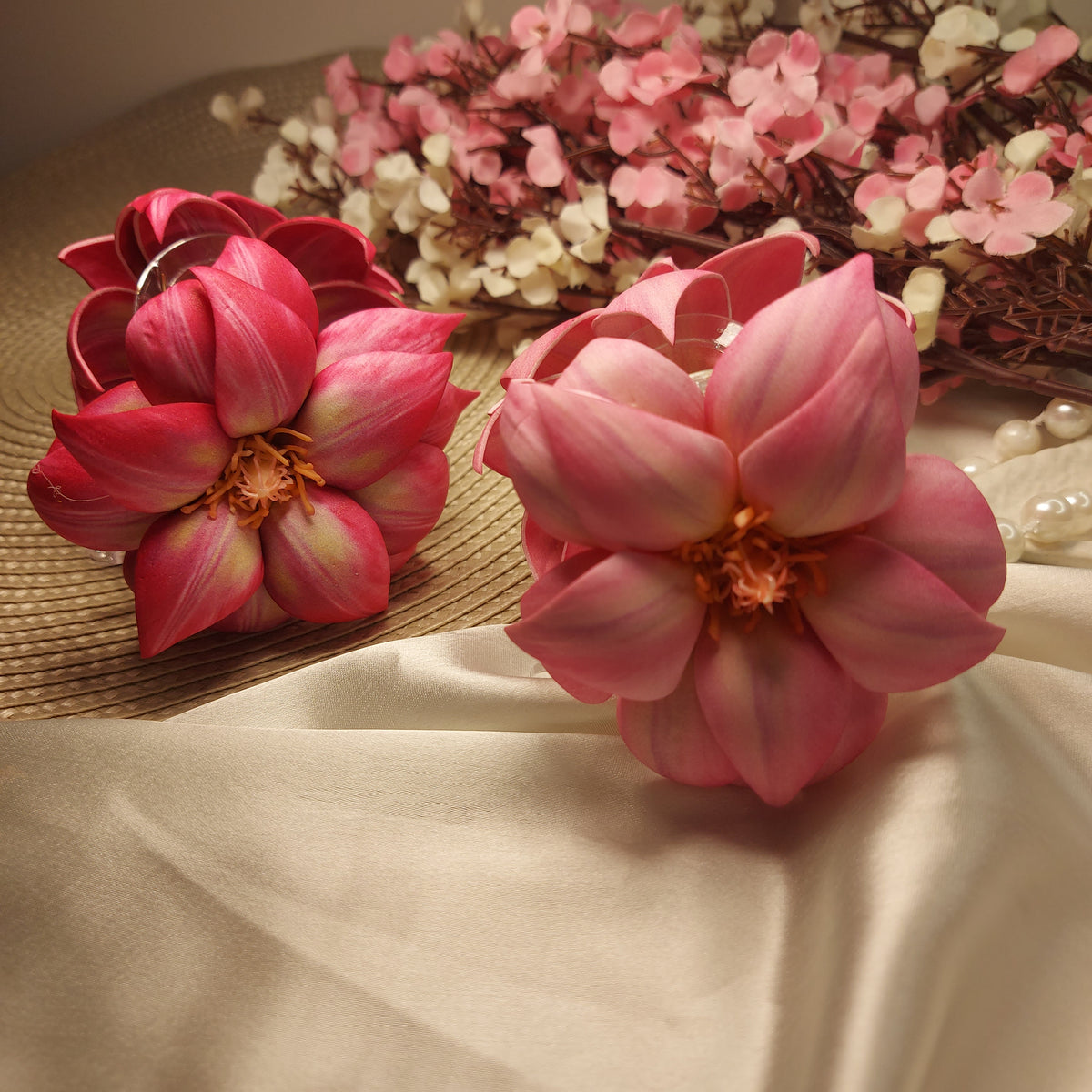 Artificial Flower Hairclaws | Party Hair accessories | 🌸 Bloom Artificial Flower XL Clawclip