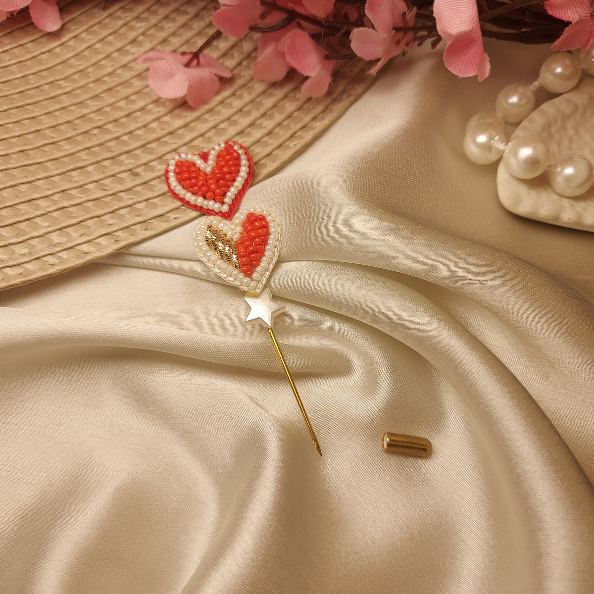 You'll be always in my ❤️ - Handcrafted Beaded Flower Lapel Pin – Elegant Brooch for Men & Women