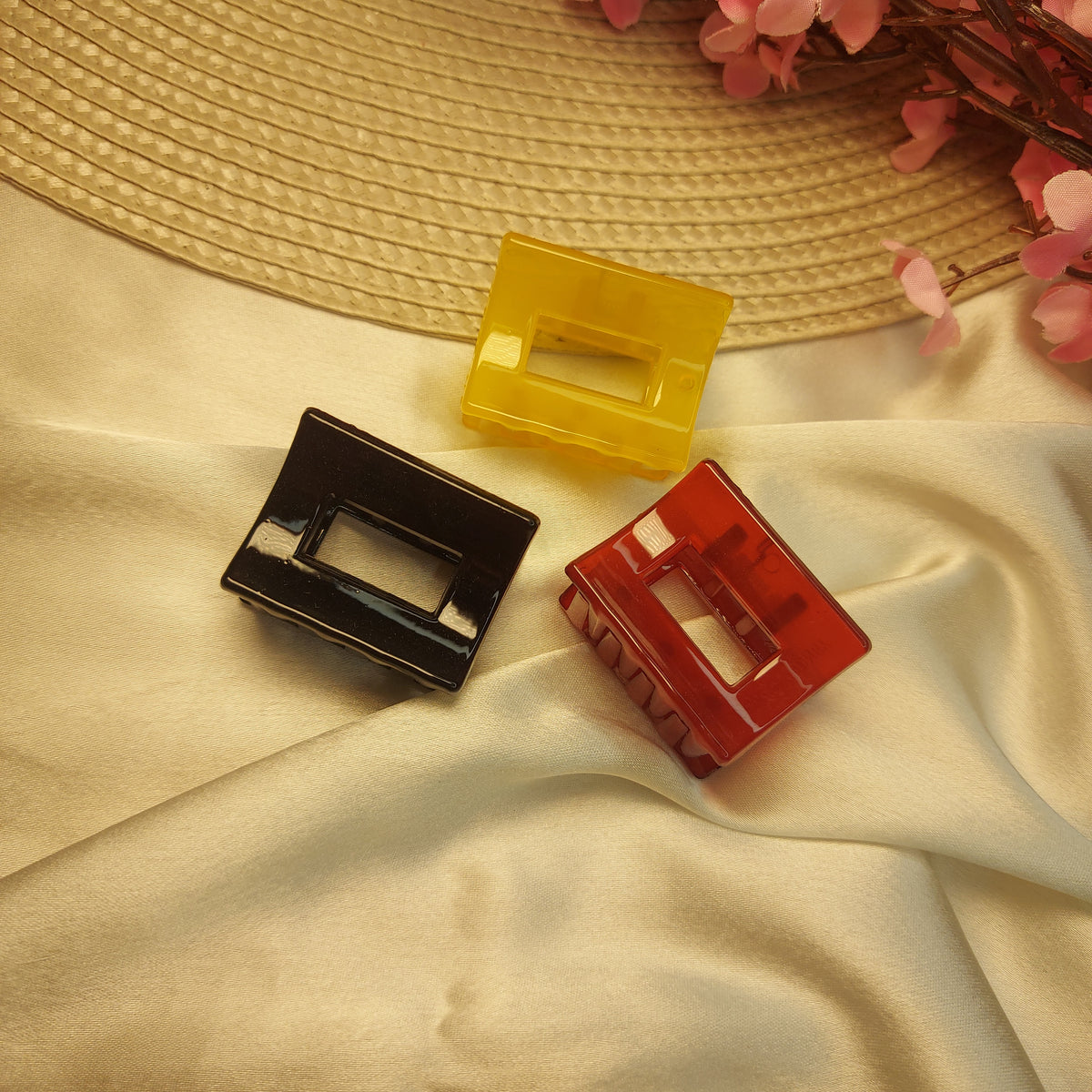 Fill colors in your life - Premium Hairclips (HONEY) set of 3