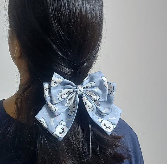 Pawfect Blue - Triple Hairbow
