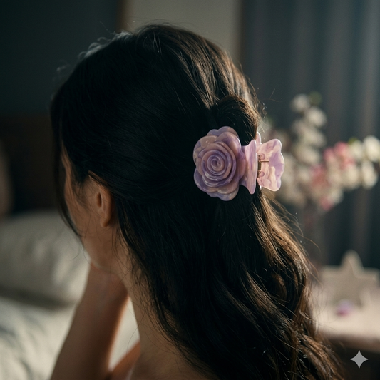 Rose Bloom Hair Claw (4CM)
