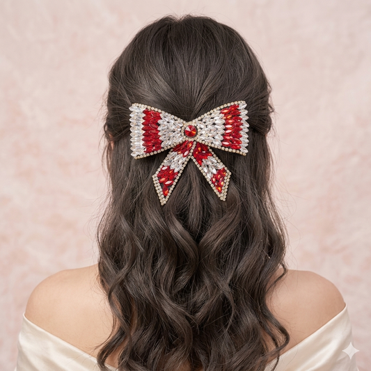 Rosé Radiance - Bejewelled Hairbow