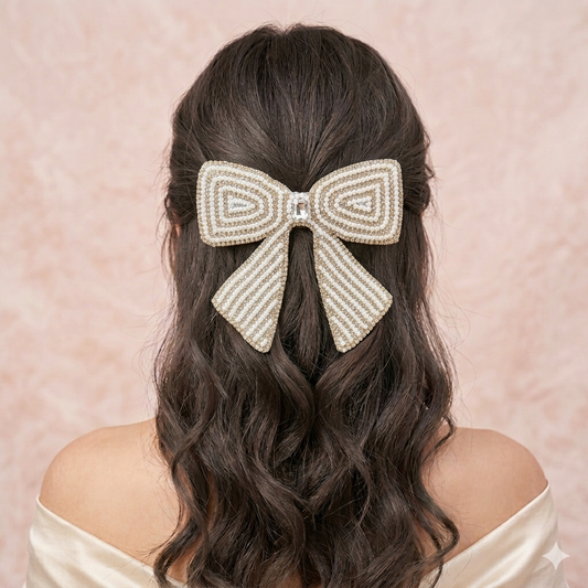 Elara Silver - Bejewelled Hairbow