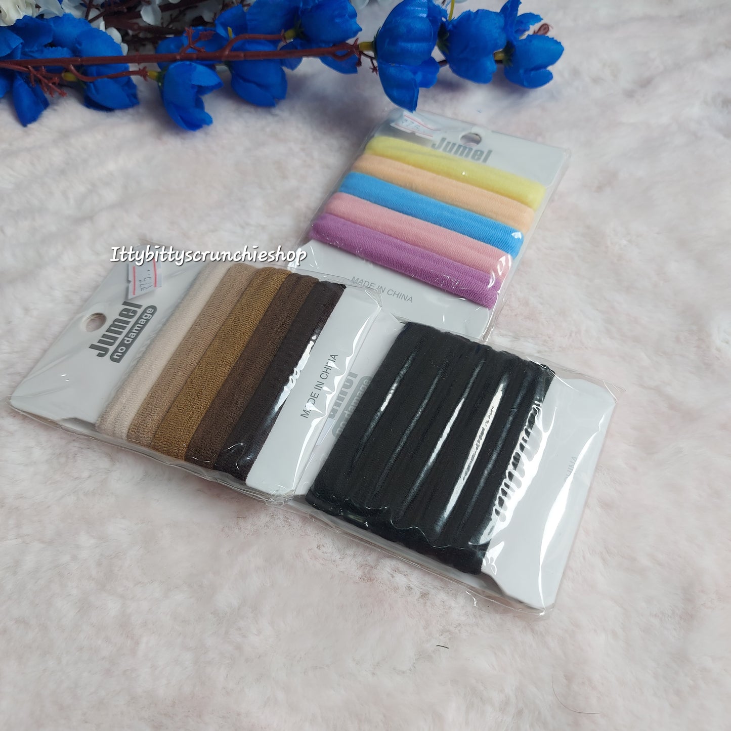 Premium Everyday Hair Rubber Bands – Pack of 3 cards