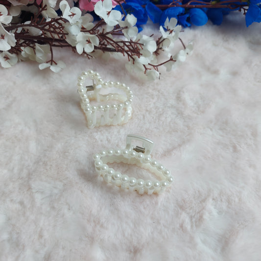 PEARL HAIRCLAWS - A SET OF 2 HAIRCLAWS