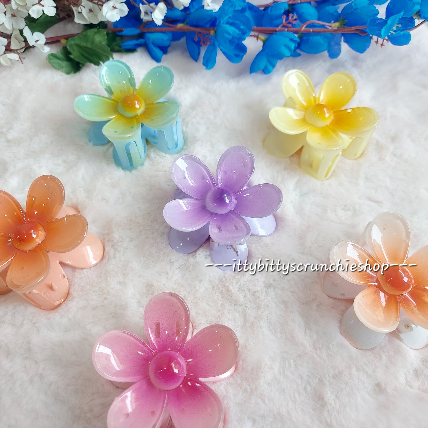 FLOWER HAIRCLAWS - 7.5cms