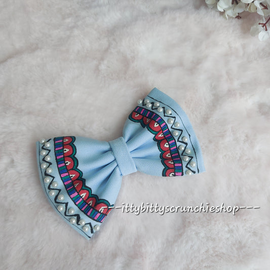 PEARLY HANDPAINTED HAIRBOW