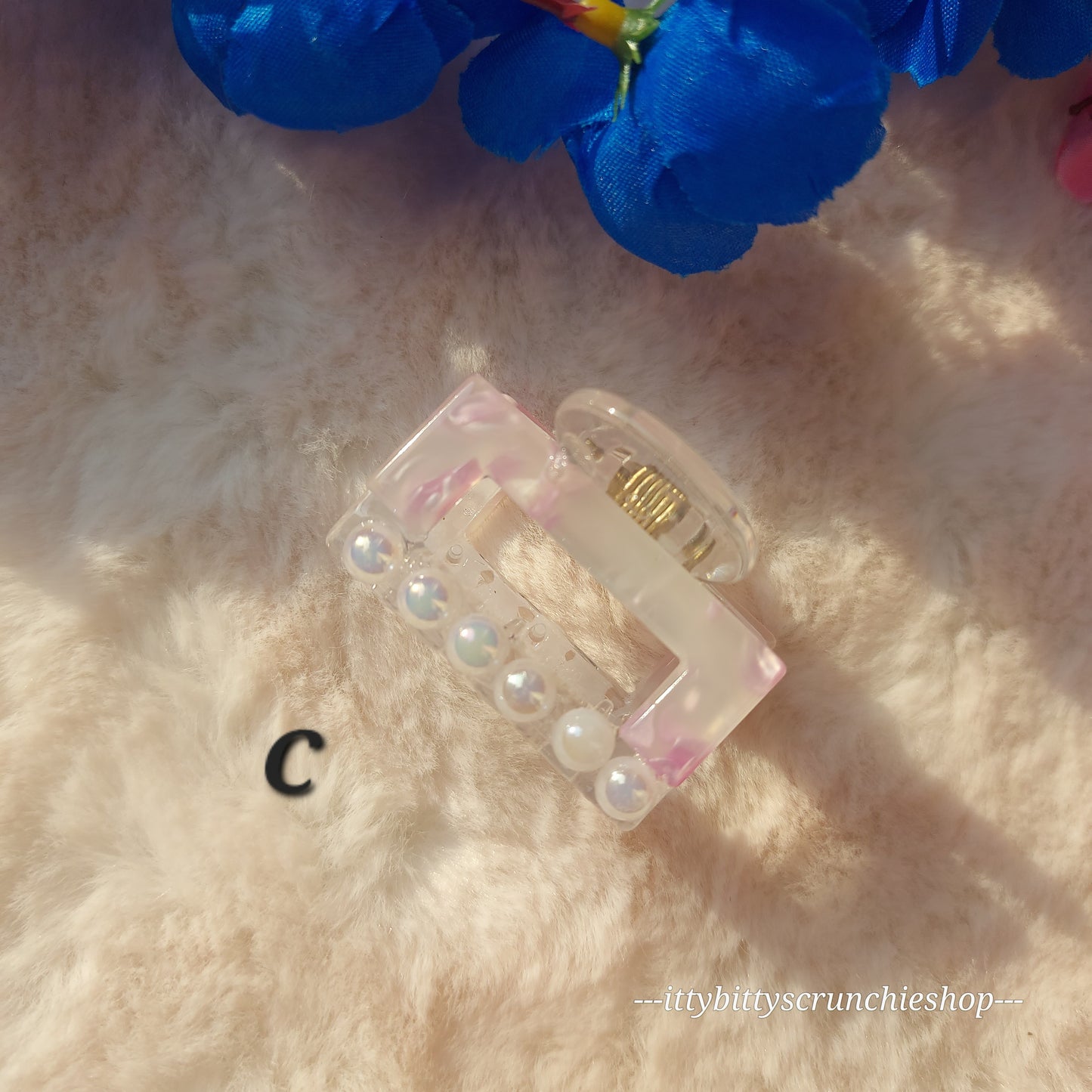 Marble look pretty square Clawclips - 4.5CM