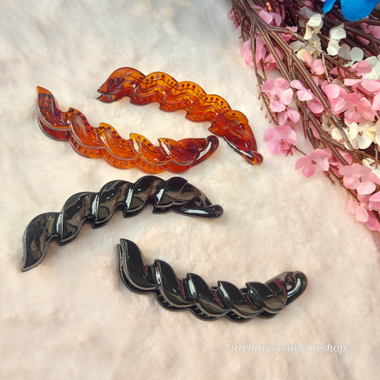 KOREAN BANANA HAIRCLIP set of 2 (Black & Brown)