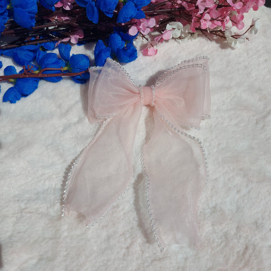 Pearl Organza Hairbows