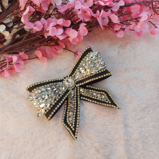 Silver Aura - Bejewelled Hairbow