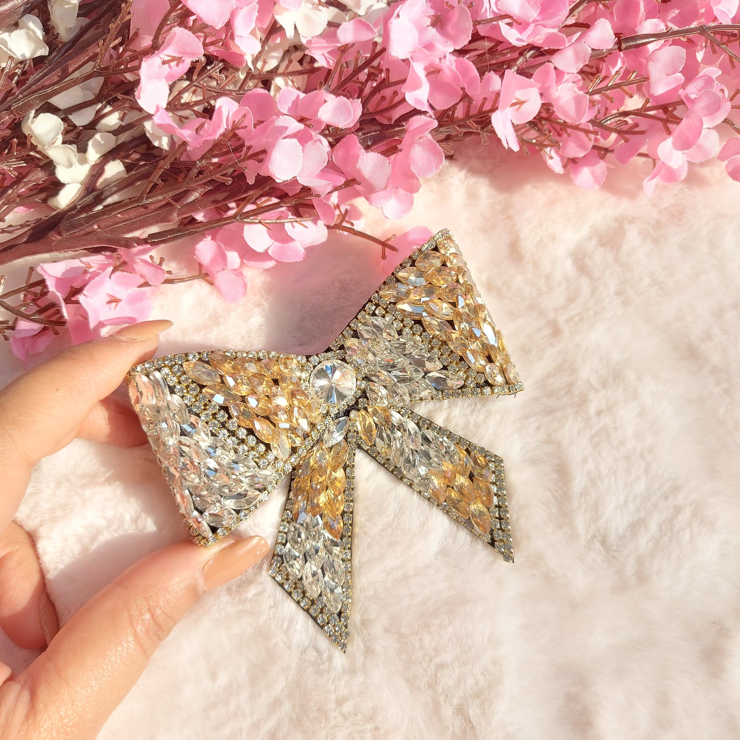 Gilded Petal - Bejewelled Hairbow