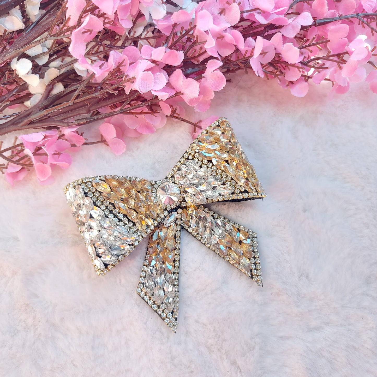 Gilded Petal - Bejewelled Hairbow
