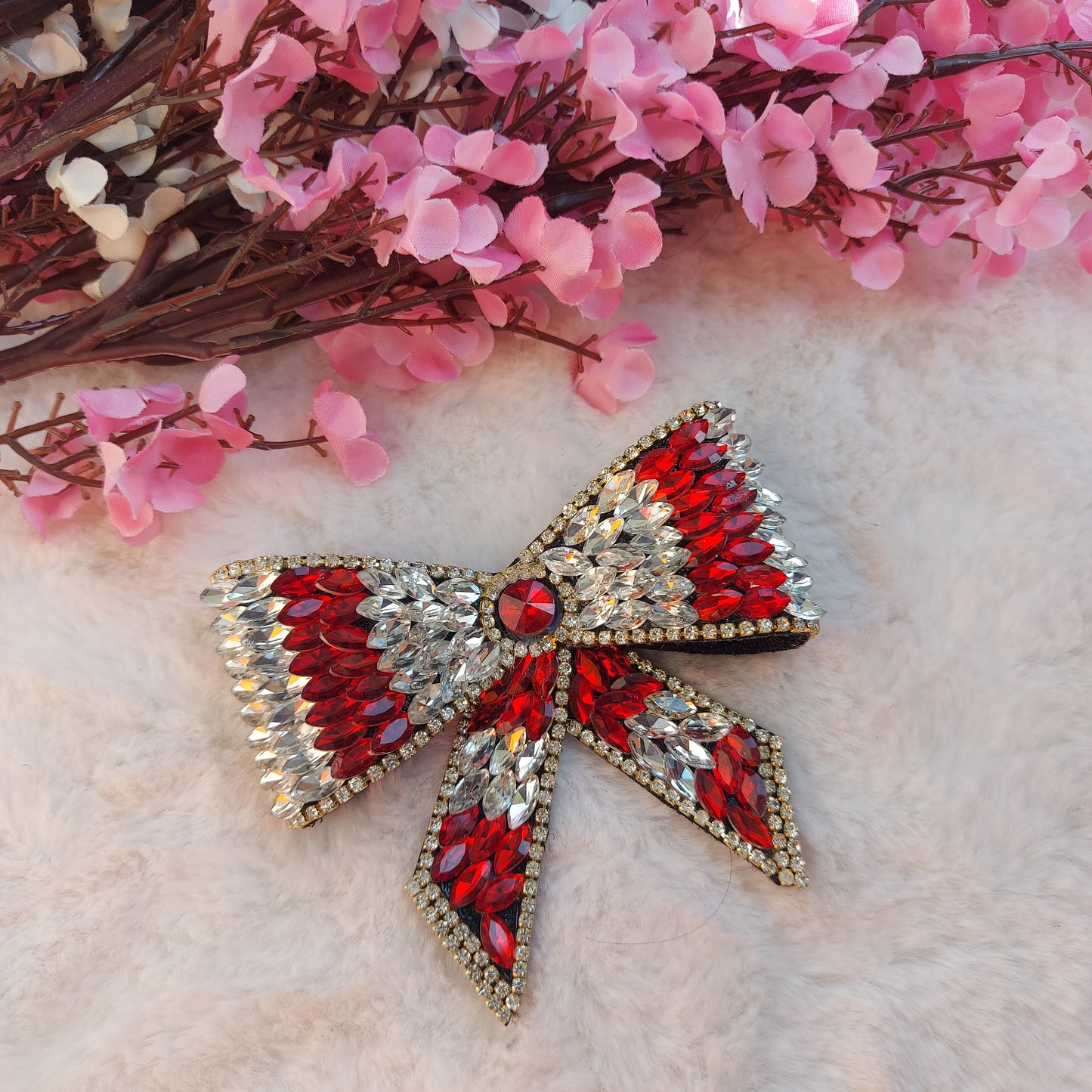 Rosé Radiance - Bejewelled Hairbow