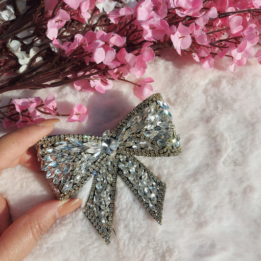 Gleam Couture Silver - Bejewelled Hairbow