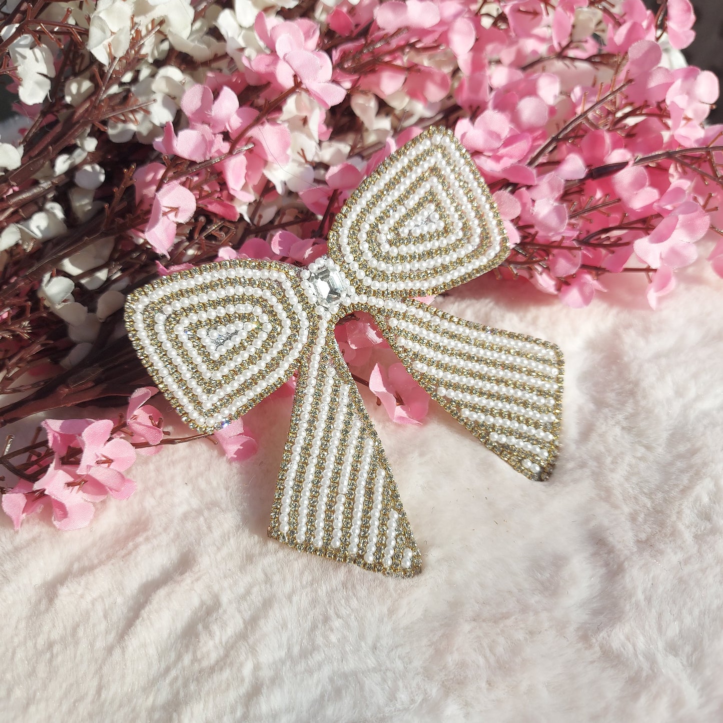 Elara Silver - Bejewelled Hairbow