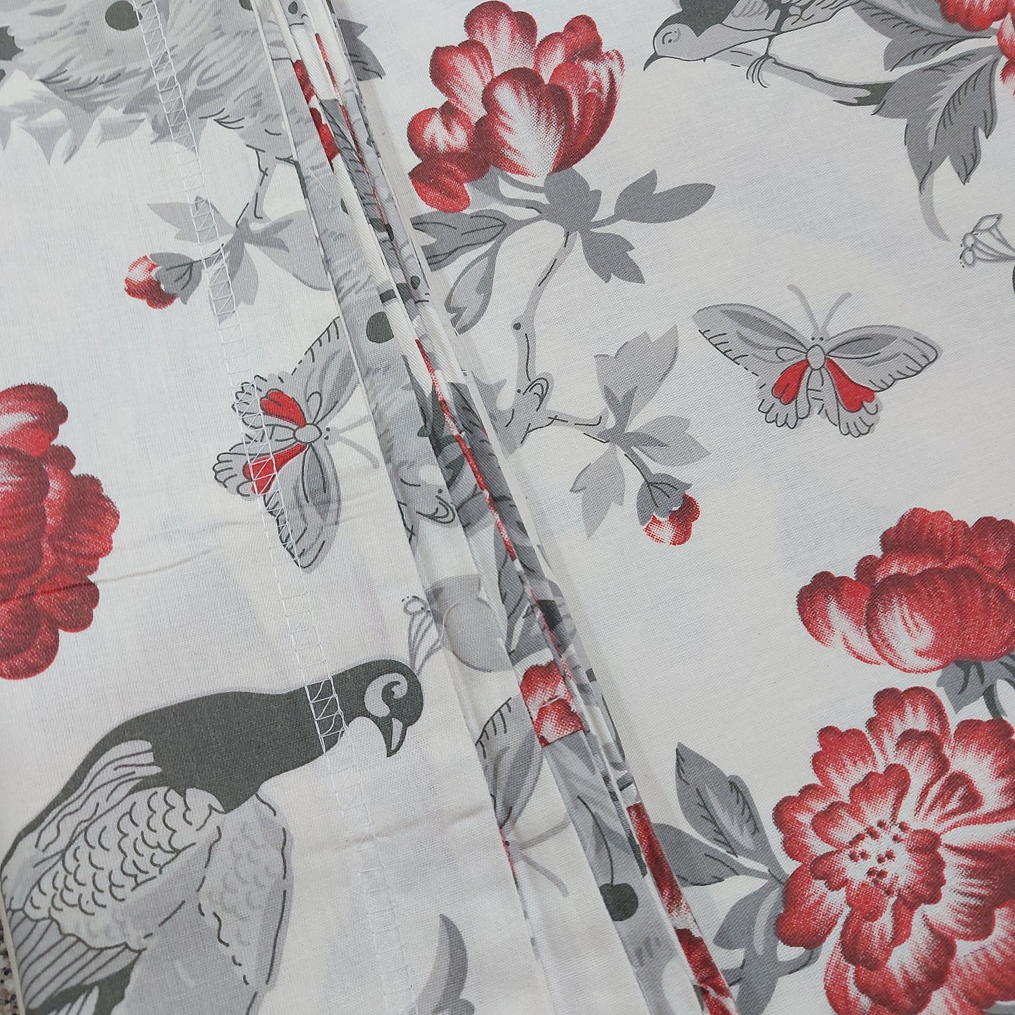 Heritage contrast - premium cotton Bedsheet (Red)