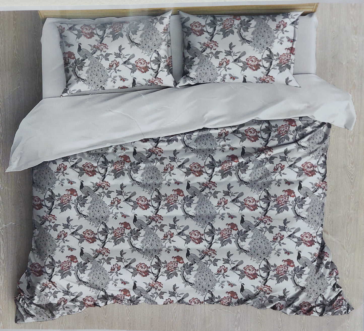 Heritage contrast - premium cotton Bedsheet (Red)