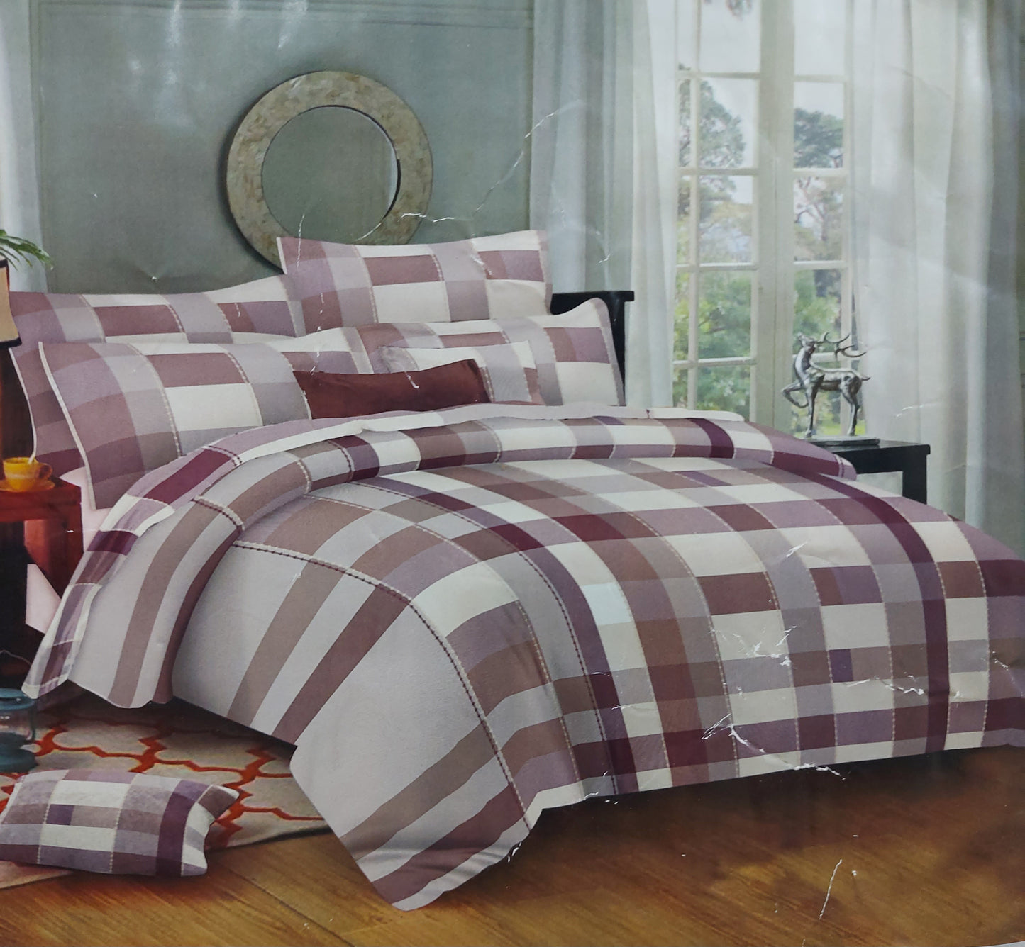 Geometric Harmony - Premium cotton Bedsheet