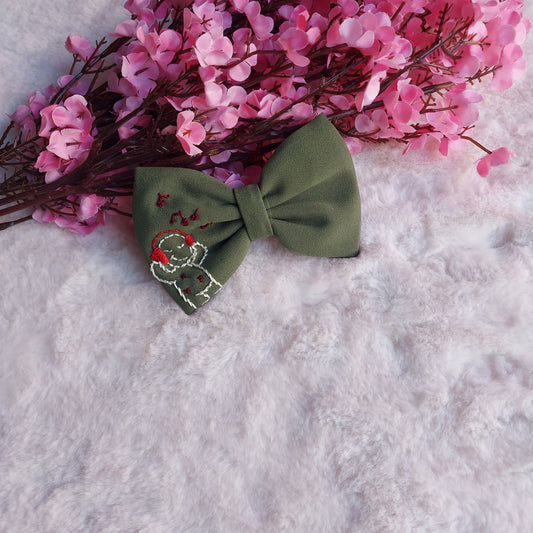 HAND EMBROIDERY HAIRBOW