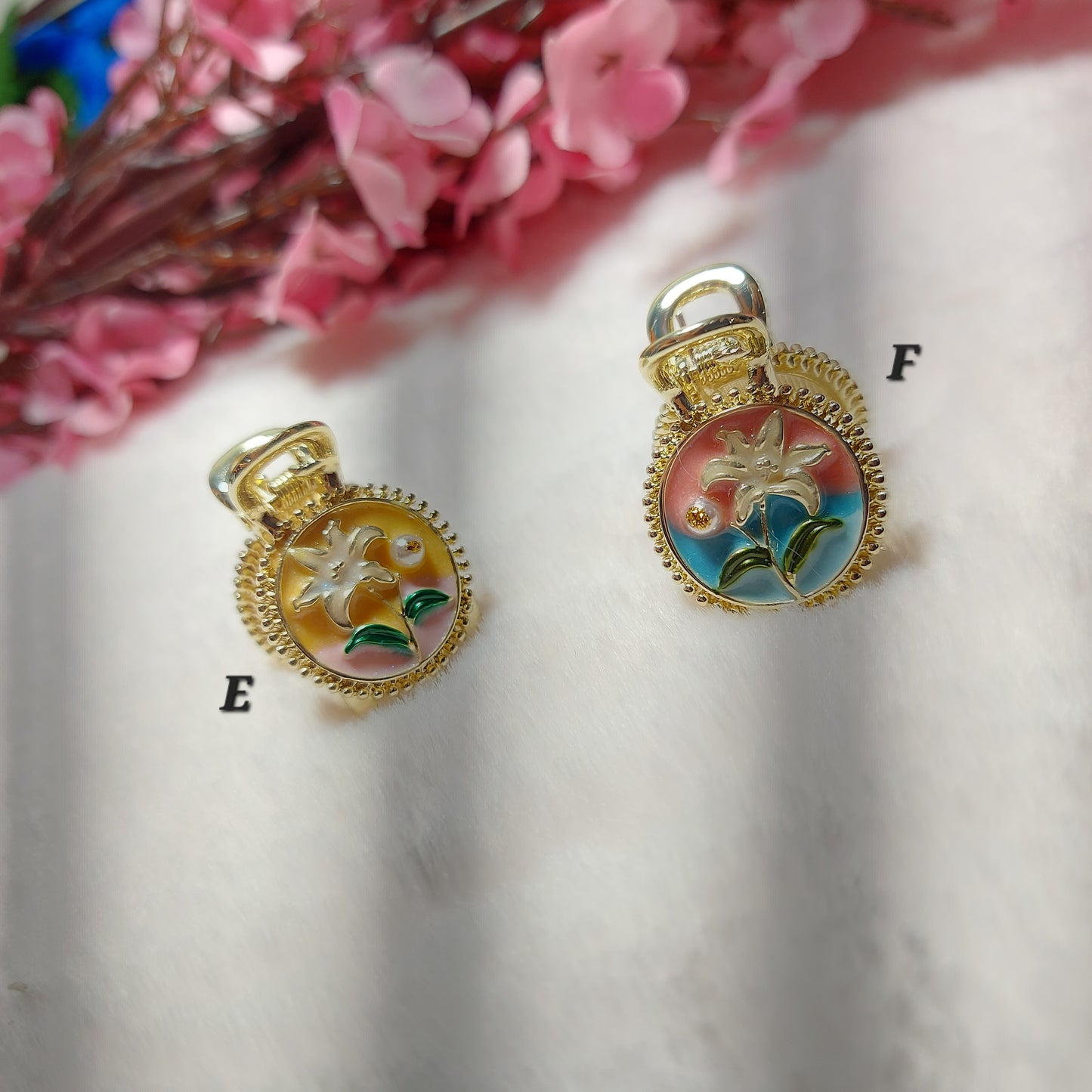 Round Shaped Kalamkari Metal Hairclaw (2CM)