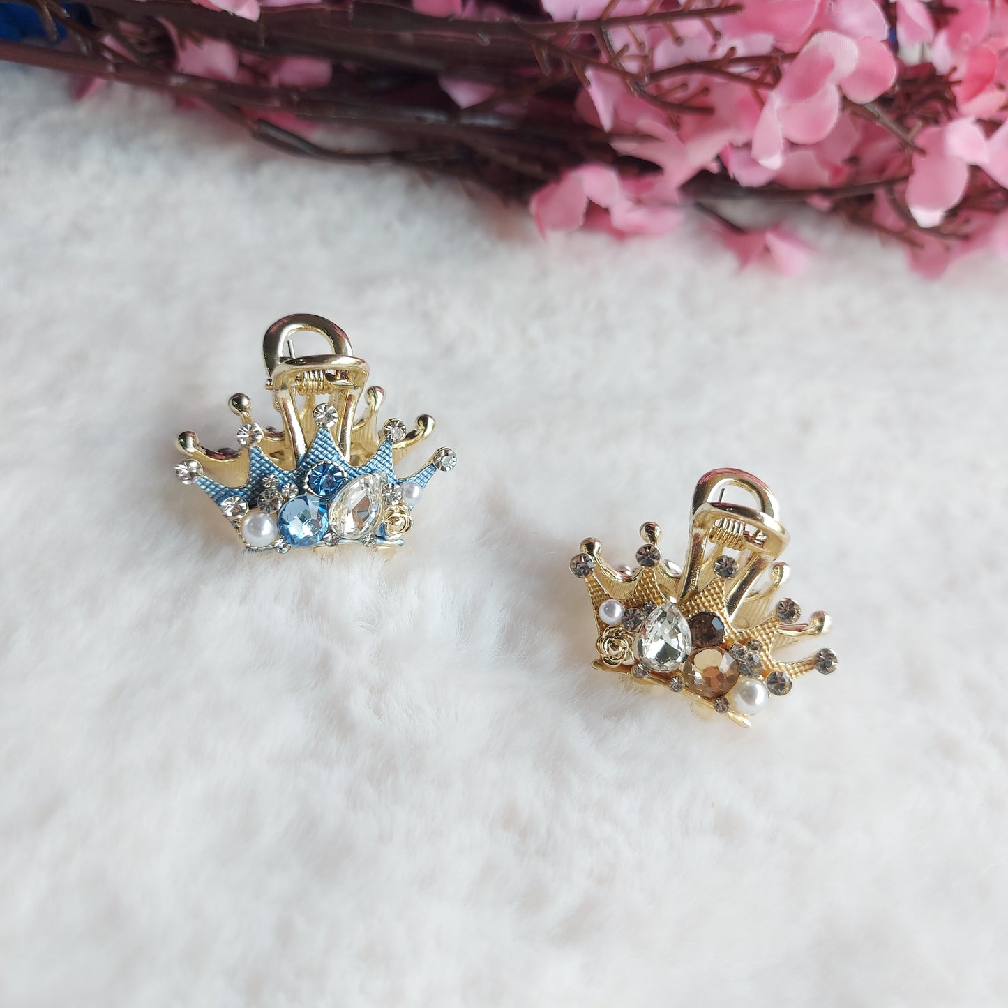 Studded Crown Metal Hair Claw (3CM)