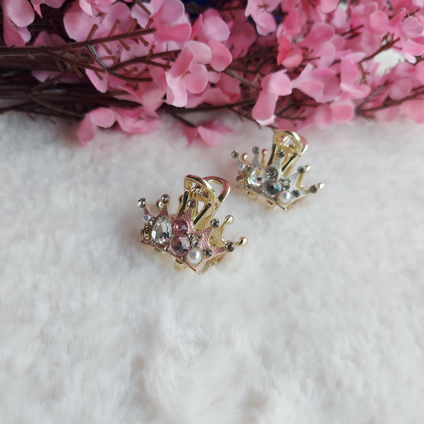 Studded Crown Metal Hair Claw (3CM)