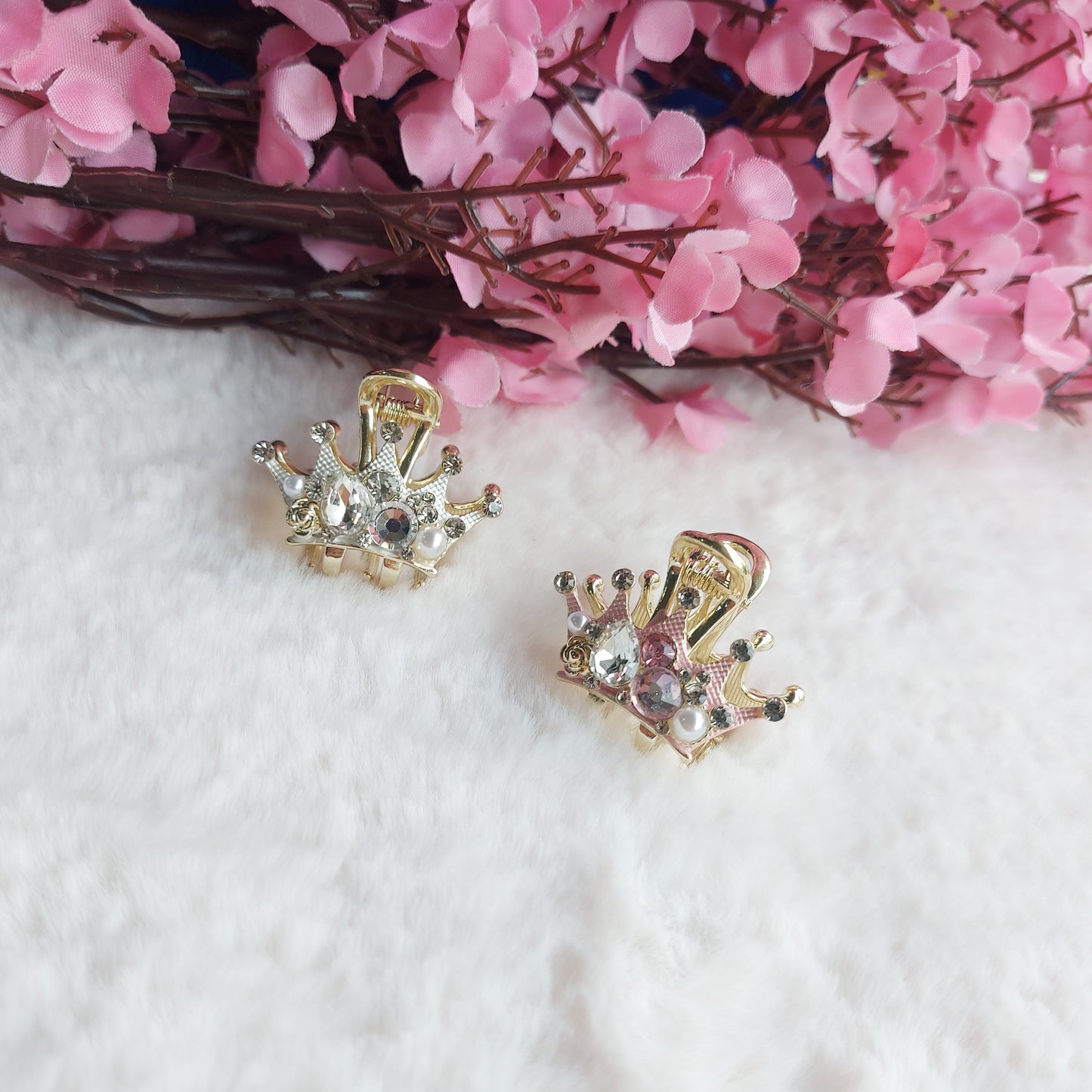 Studded Crown Metal Hair Claw (3CM)