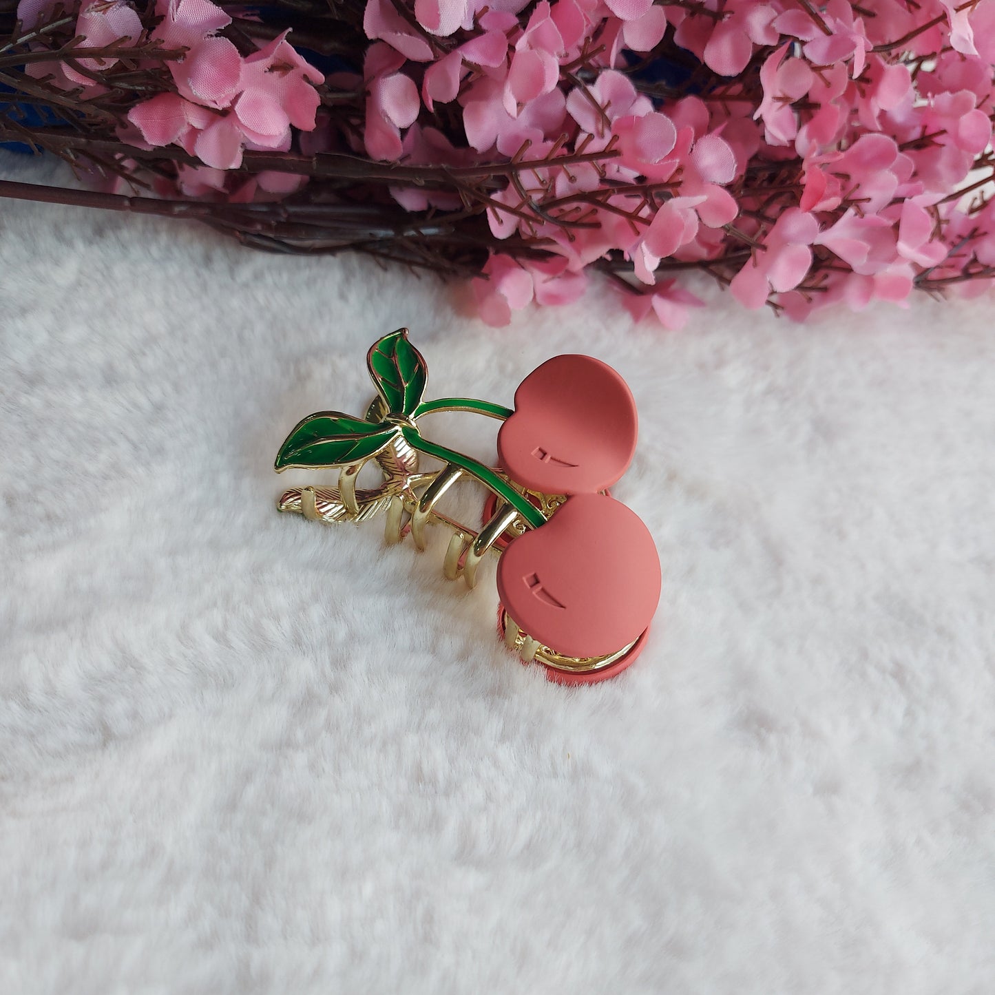 Cherry-Shaped Metal Claw Clip- 6.5CM