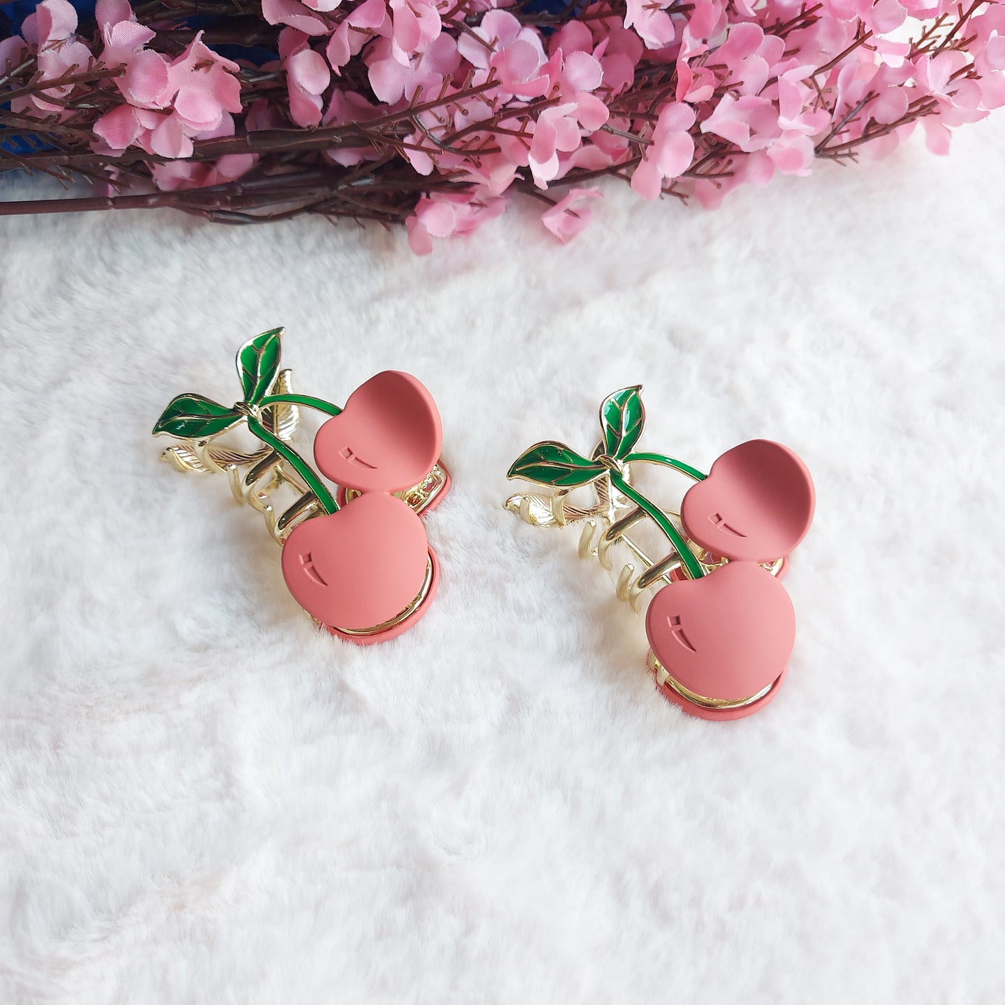 Cherry-Shaped Metal Claw Clip- 6.5CM