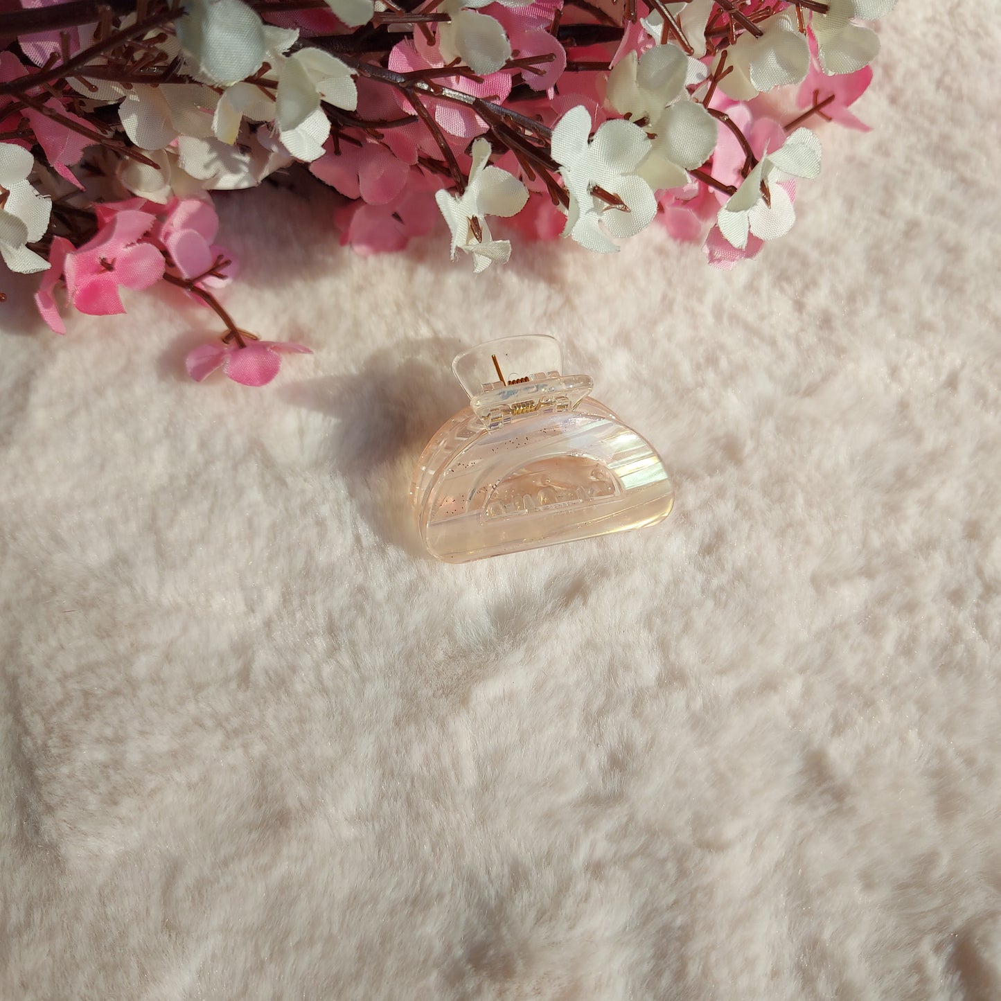 BOFEINI Glossy Sparkle Hair Clawclip – 4.5CM | Mini Strong Grip Clip with Shimmer Finish