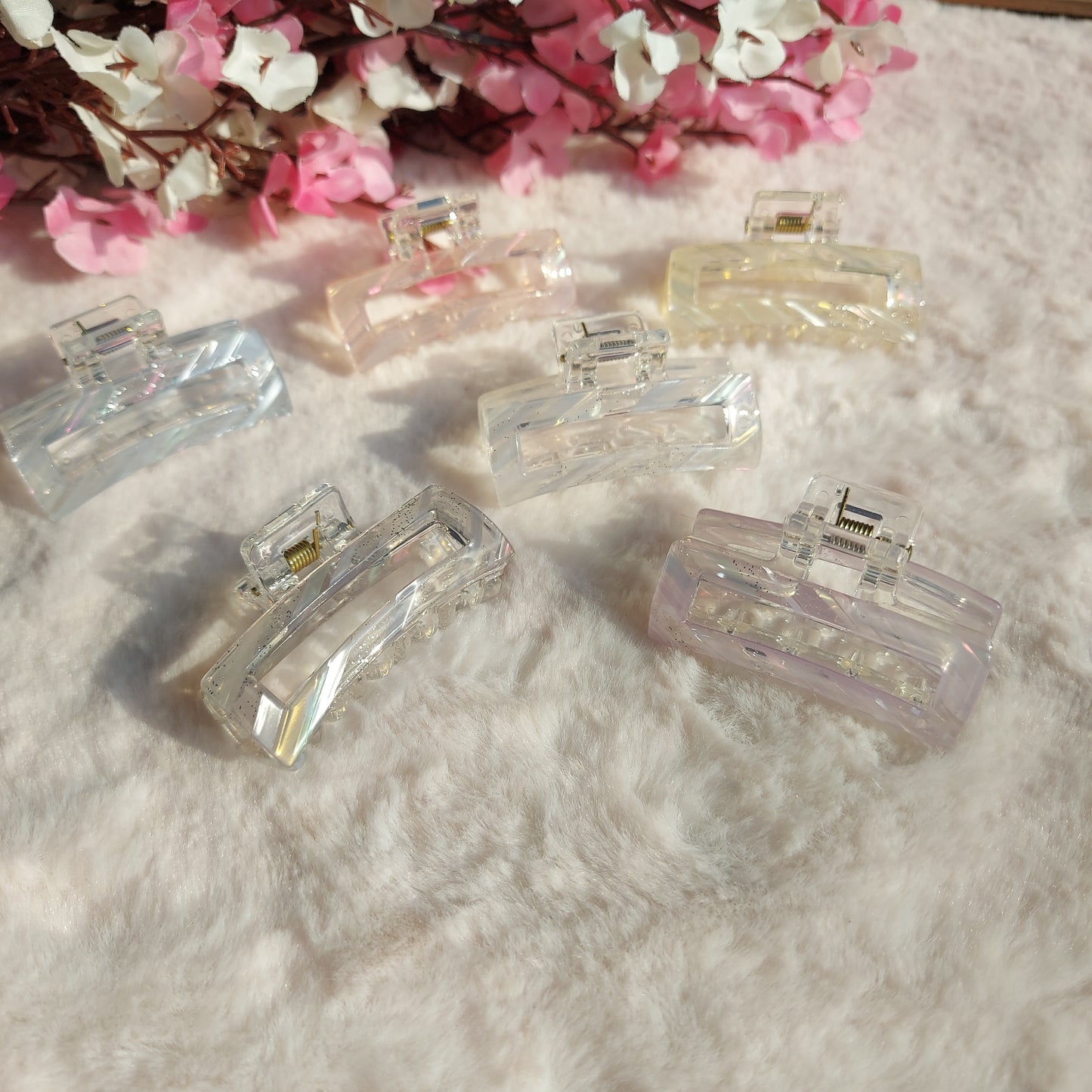 BOFEINI Classic Glossy Square Hair Clawclip – 5CM | Strong Grip Mini Claw for Daily Wear