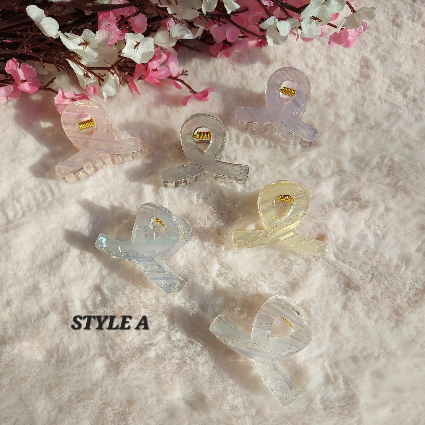 BOFEINI Glossy Sparkle Hair Clawclip – 4.5CM | Mini Strong Grip Clip with Shimmer Finish