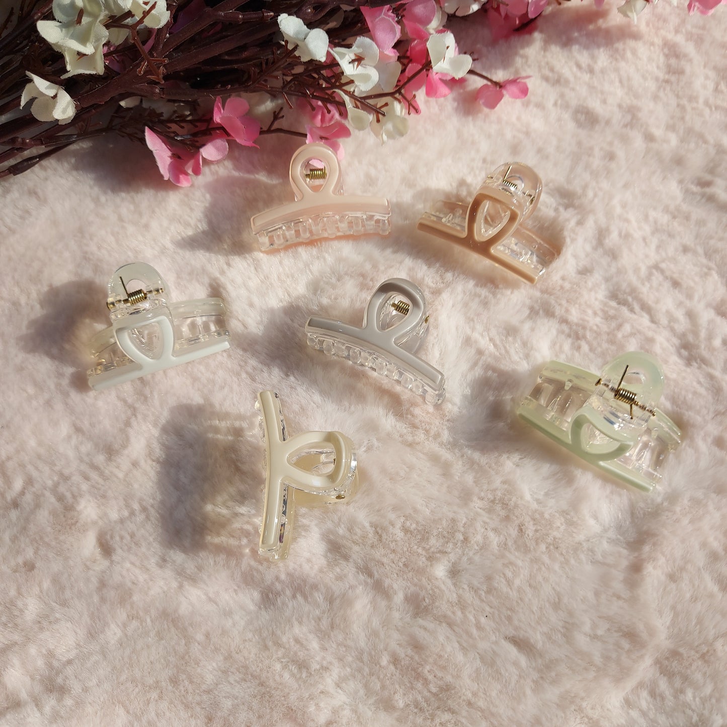 BOFEINI Pastel T-Shaped Hair Clawclip – 4.5CM | Mini Strong Grip Clip for Daily Use