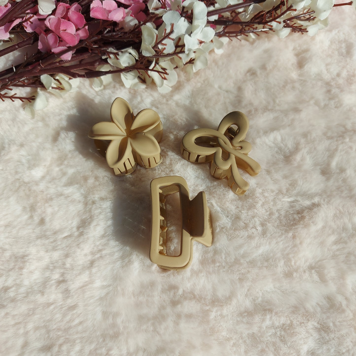 Combo of 3 Hair Claws | Different Shapes, Strong Hold & Trendy Colors | Regular Hair Claw Clips | Everyday Hair Claw Combo | Trendy Hair Claw Clips Set